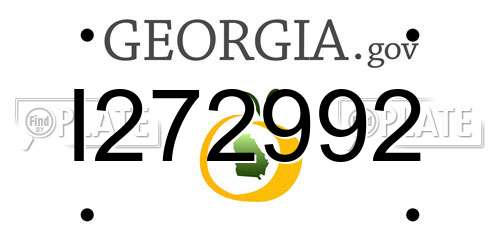 I272992 Georgia License Plate