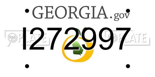 I272997 Georgia License Plate