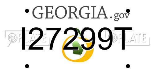 I27299T Georgia License Plate