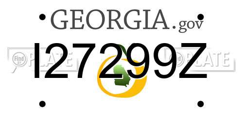 I27299Z Georgia License Plate