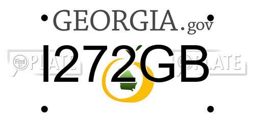 I272GB Georgia License Plate