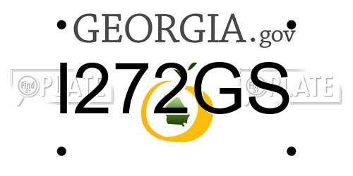 I272GS Georgia License Plate