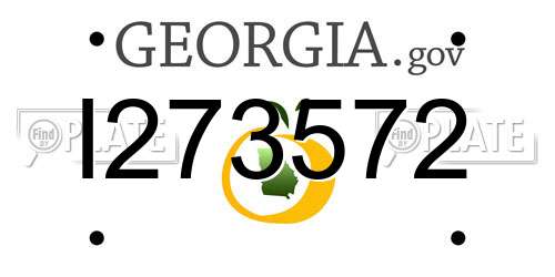I273572 Georgia License Plate