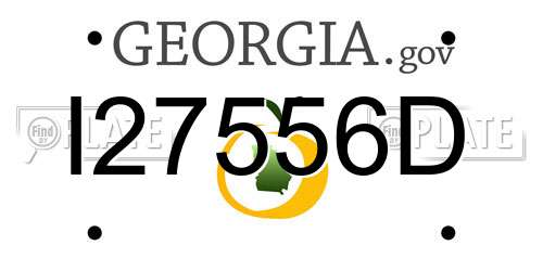 I27556D Georgia License Plate