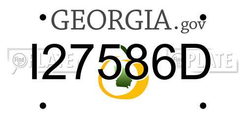 I27586D Georgia License Plate