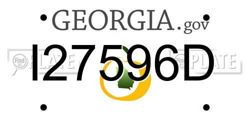 I27596D Georgia License Plate