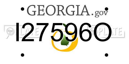 I27596O Georgia License Plate