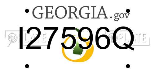 I27596Q Georgia License Plate