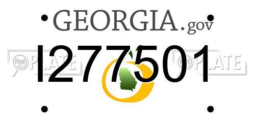 I277501 Georgia License Plate