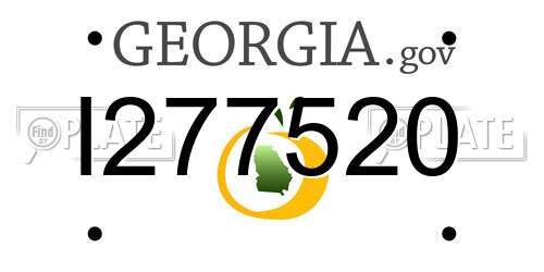 I277520 Georgia License Plate