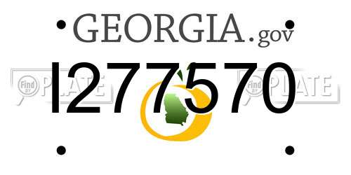 I277570 Georgia License Plate