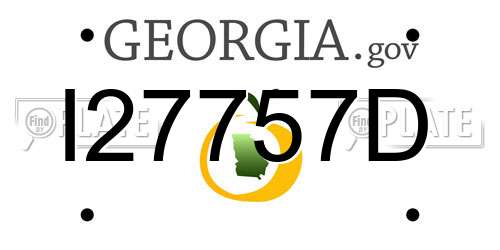 I27757D Georgia License Plate