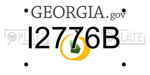 I2776B Georgia License Plate
