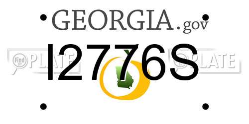 I2776S Georgia License Plate