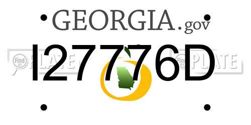 I27776D Georgia License Plate