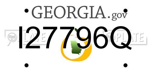 I27796Q Georgia License Plate