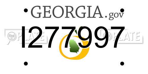 I277997 Georgia License Plate