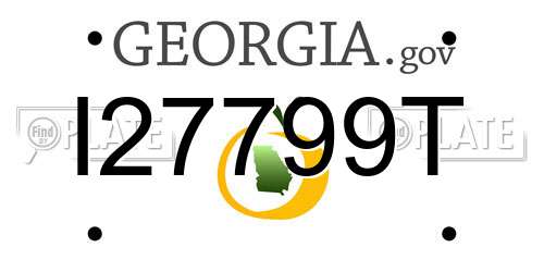 I27799T Georgia License Plate