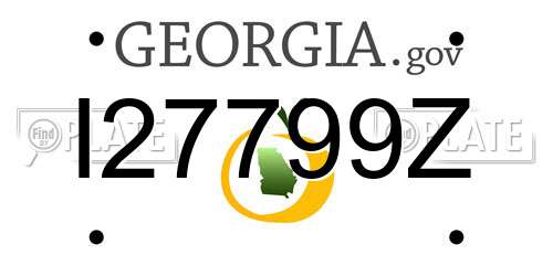 I27799Z Georgia License Plate