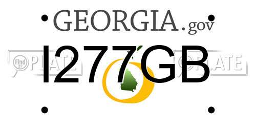 I277GB Georgia License Plate