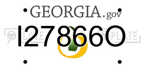 I27866O Georgia License Plate
