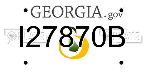 I27870B Georgia License Plate