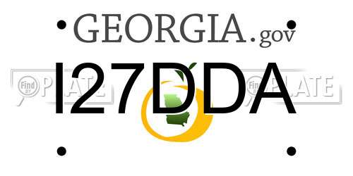 I27DDA Georgia License Plate
