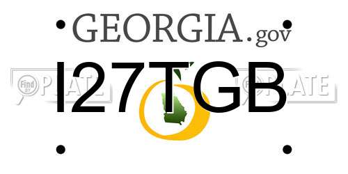 I27TGB Georgia License Plate