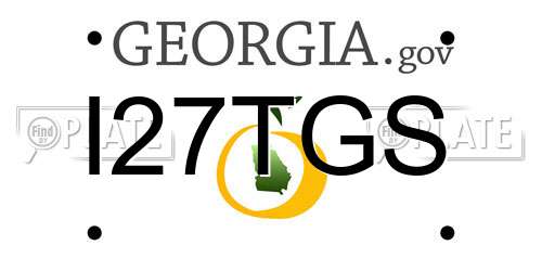 I27TGS Georgia License Plate