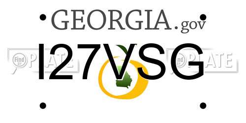 I27VSG Georgia License Plate