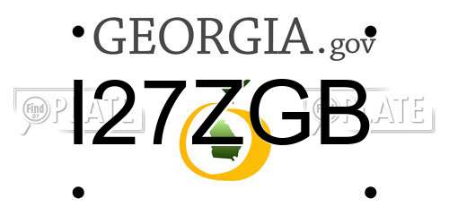 I27ZGB Georgia License Plate