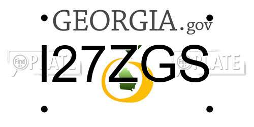 I27ZGS Georgia License Plate