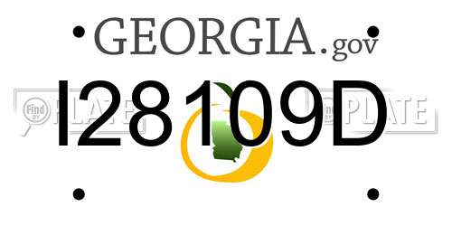 I28109D Georgia License Plate