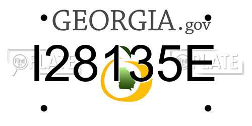 I28135E Georgia License Plate
