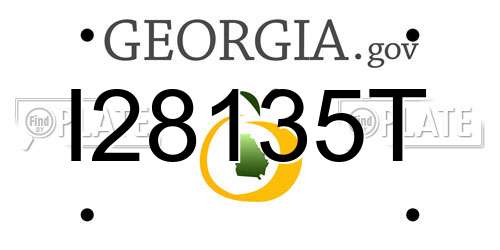 I28135T Georgia License Plate