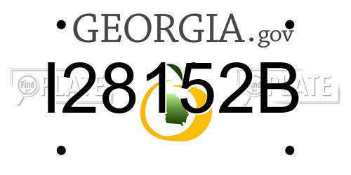 I28152B Georgia License Plate