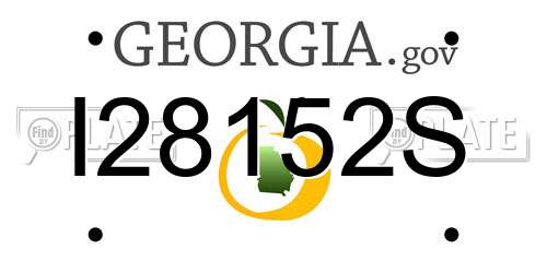 I28152S Georgia License Plate