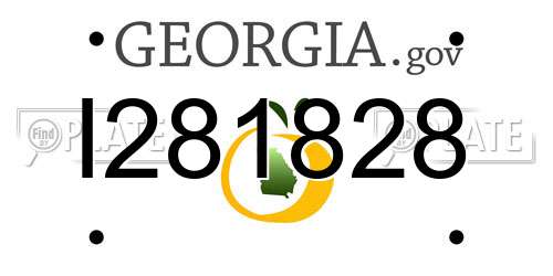 I281828 Georgia License Plate