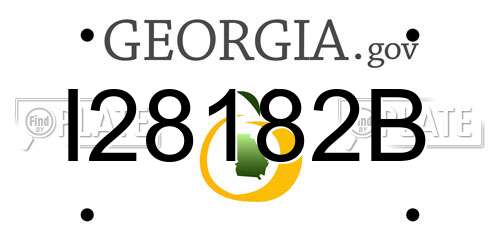 I28182B Georgia License Plate