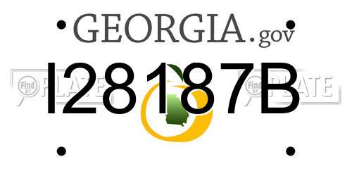 I28187B Georgia License Plate