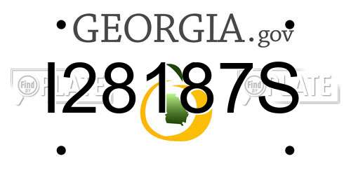 I28187S Georgia License Plate