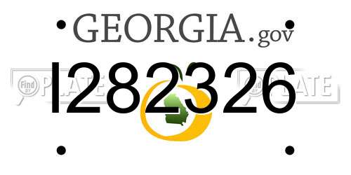 I282326 Georgia License Plate