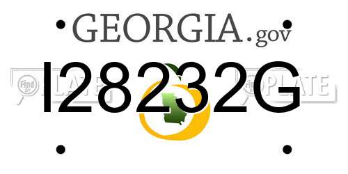 I28232G Georgia License Plate
