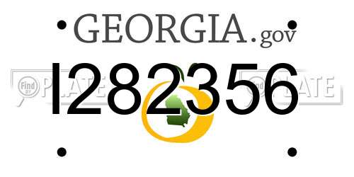 I282356 Georgia License Plate