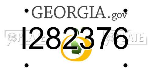 I282376 Georgia License Plate