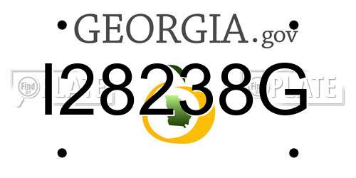 I28238G Georgia License Plate
