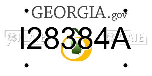 I28384A Georgia License Plate
