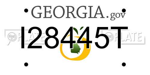 I28445T Georgia License Plate