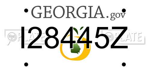 I28445Z Georgia License Plate