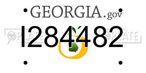 I284482 Georgia License Plate